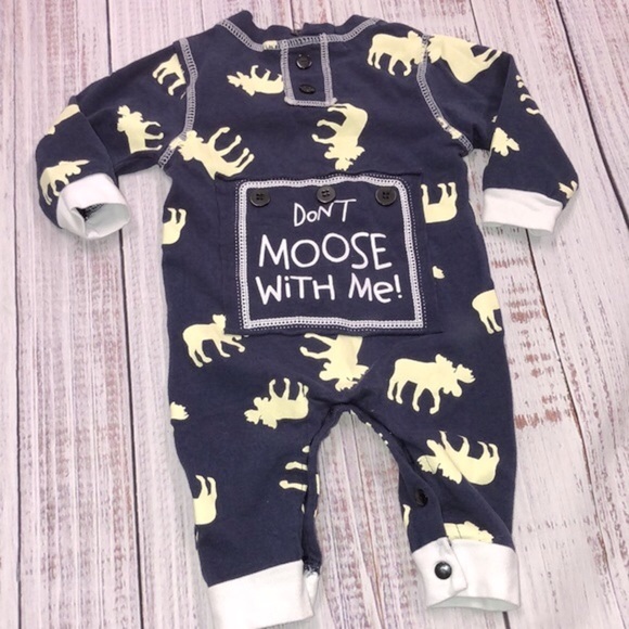 To sleep bear size 80/12-18 months pajama onesie moose print - Picture 5 of 5